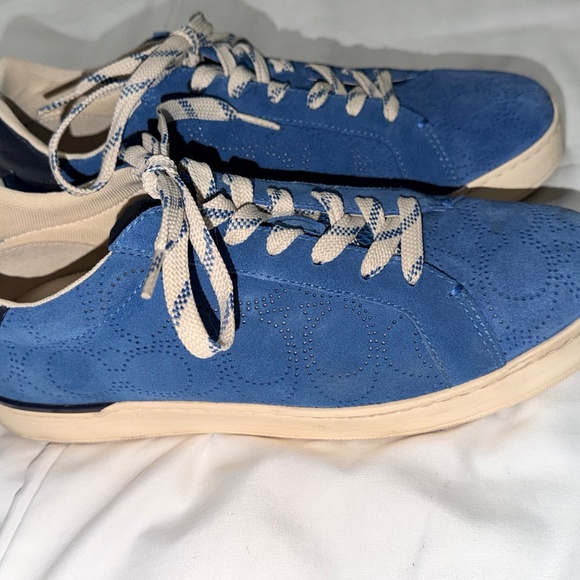 Coach Mens Clip Perforated Low Top Sneaker Size 9D Color Bright/Cobalt G5111 - Picture 7 of 8